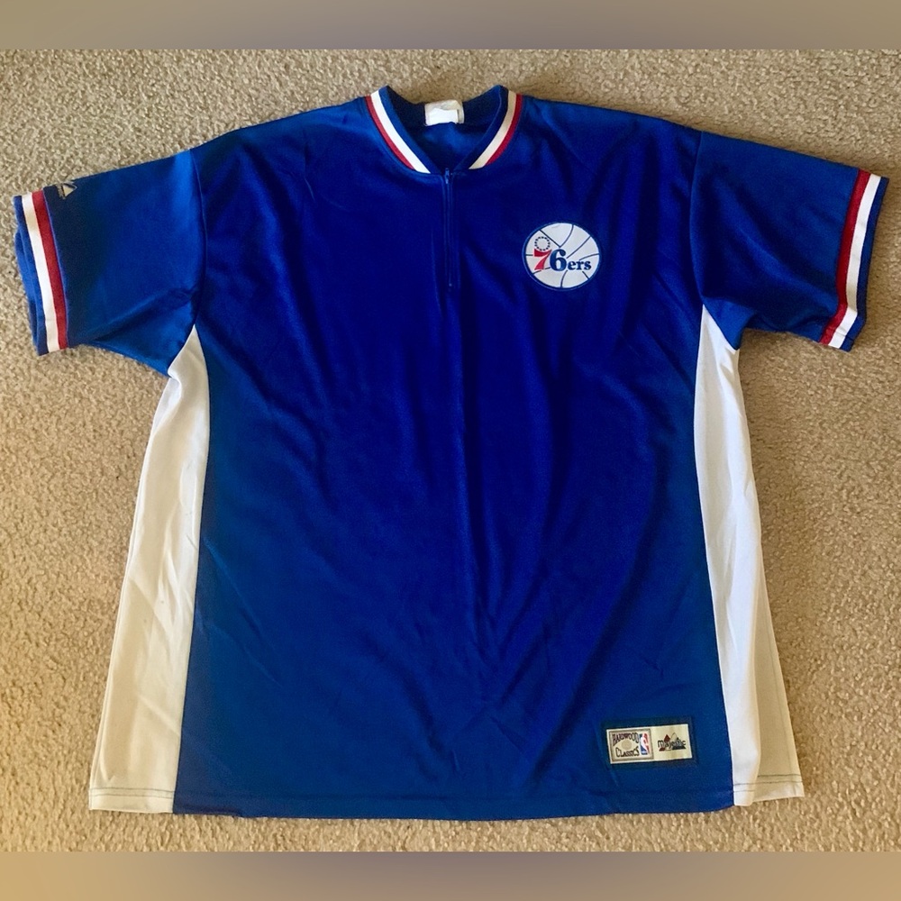 Majestic Philadelphia Sixers Retro Shooting Shirt | Slightly Used | Size XXL